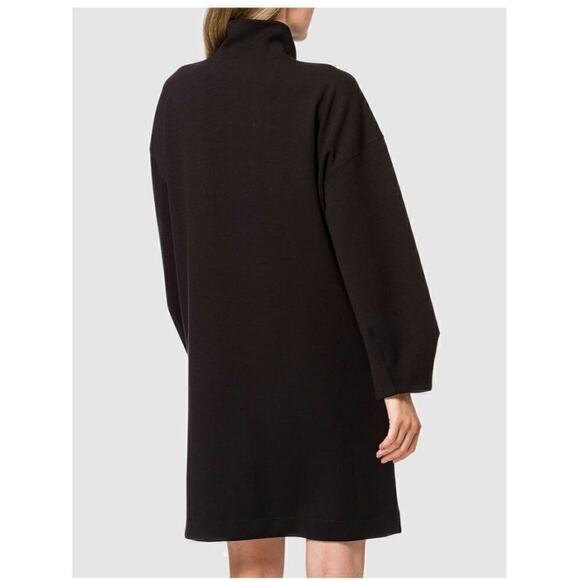 SCOTCH & SODA MAISON SCOTCH 1/4 ZIP SWEATSHIRT DRESS IN BLACK, SZ LARGE - Picture 5 of 16